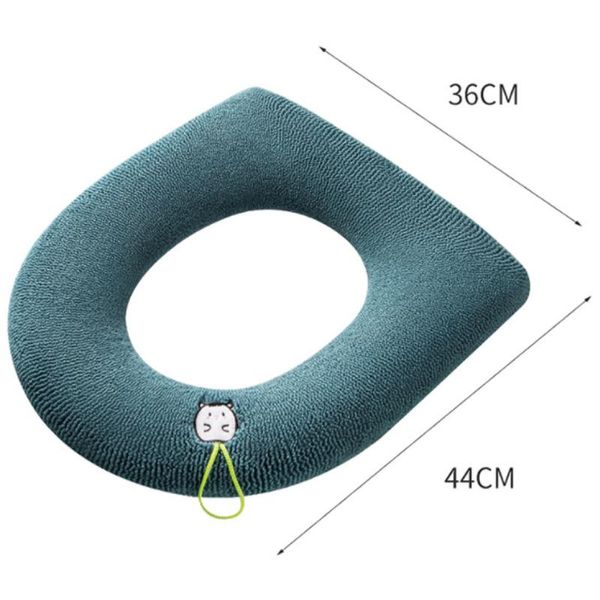 

toilet seat covers 1pc cushion thickened knitting cartoon pads washable bathroom tool winter decoration