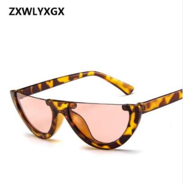 

oculos sol sunglasses sun women swtgl cat de half fashion clear eye trendy for glasses female cool rimless frame tecen, White;black