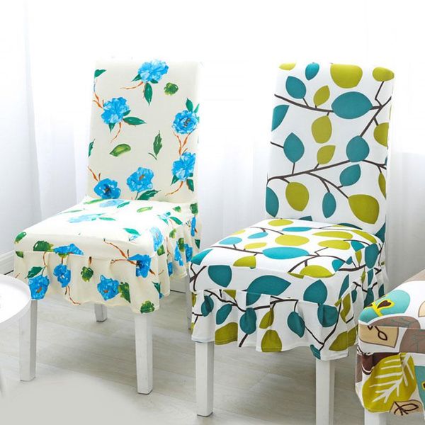

1pc printed stretch chair cover anti-dirty elastic spandex removable protection chair covers for banquet l restaurant