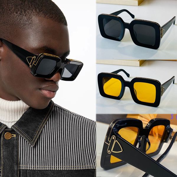 

millionaire sunglasses z1591w house style men thick square black frame designer glasses gold line carved pattern anti-ultraviolet lens casua, White;black