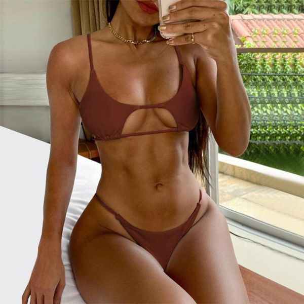 

women's swimwear women swimsuit high waisted bathing suits bikini set swim halter push up unpadded bra bralette, White;black