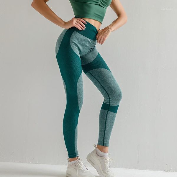 

yoga outfit seamless pants fitness leggings women high waist sport tights trousers push up gym running