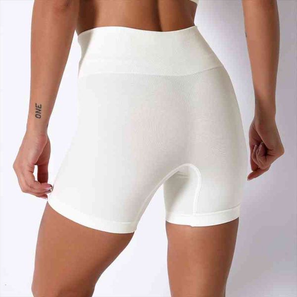 

seamless casual shorts solid gym shorts for fitness push up high waist short trousers breathable comfortable, White;black