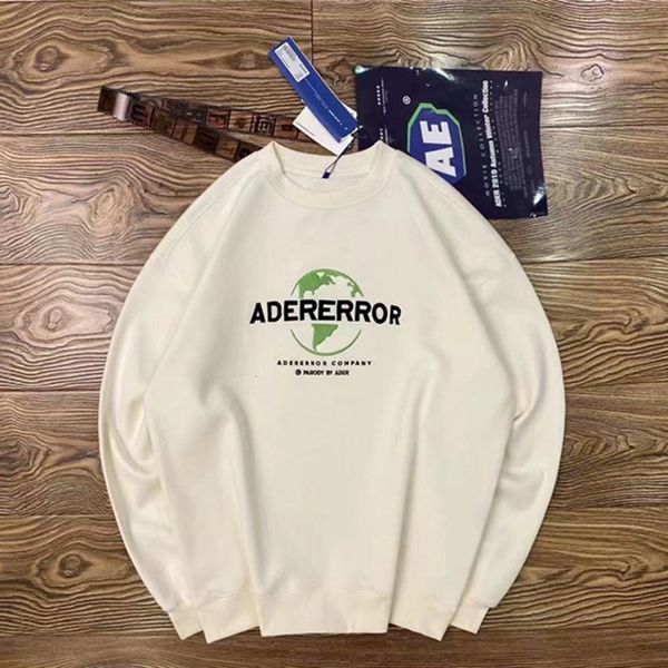

2021 new ader error embroidered earth sweatshirt men women 1:1 high-quality adererror crewneck hoodie gejg, Black