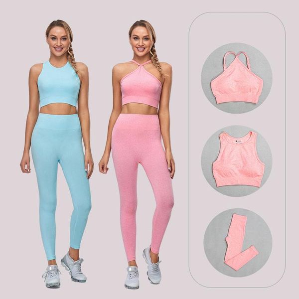 

yoga outfit women sport suits seamless gym clothing push up leggings sports bra workout running suit fitness set tank jogging