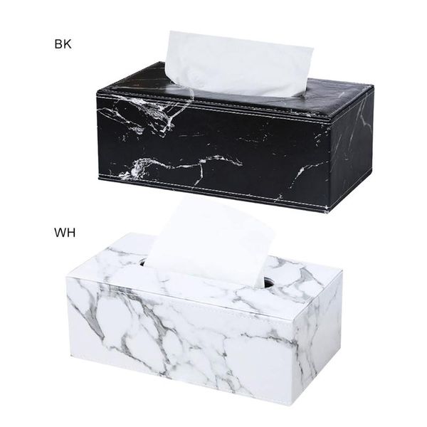 

tissue boxes & napkins marble pattern rectangular leather box cover holder el drawer light luxury business office dining
