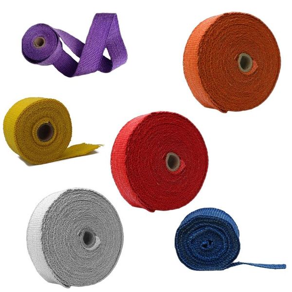 

manifold & parts motorcycle decoration wearproof insulation heat wrap tape belt for exhaust pipe proof fiber