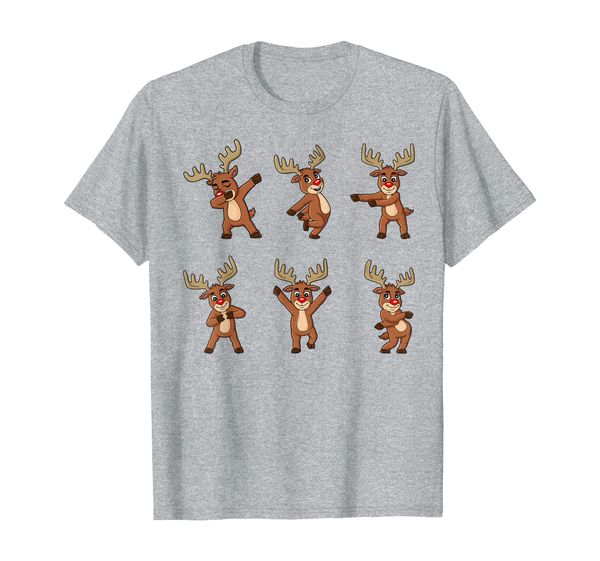 

dancing reindeer dance challenge xmas t-shirt, White;black