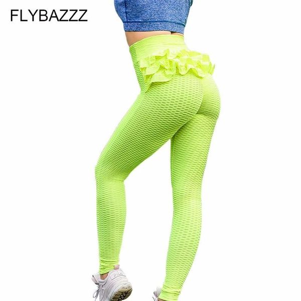 

yoga outfits ruffle lace patchwork running sport tights women flexible gym fitness leggings breathable sweatproof soft workout pants, White;red