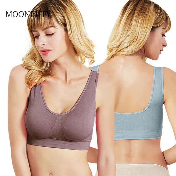 

bras 3pcs women seamless bra with pads bralette push up brassiere vest wireless active fashion underwear plus size, Red;black