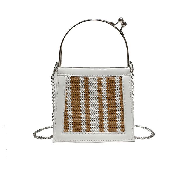 

small luxury classic flap designer shoulder s good quality patchwork crochet color thread chain handbag pu crossbody bag