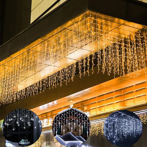 

strips led luminous curtain light christmas decoration indoor and outdooruniversal icicle/ice cone/snowflake waterproof mall