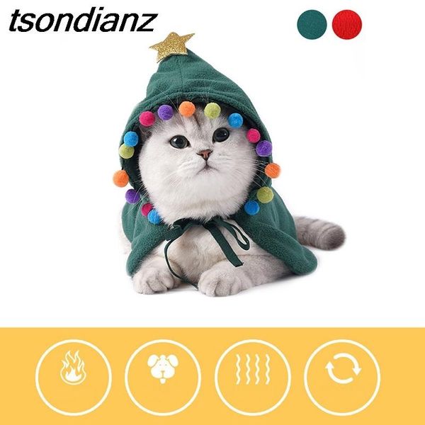 

cat costumes dog christmas costume funny cloak halloween disguise clothes for cats year suit small dogs pet po props accessor