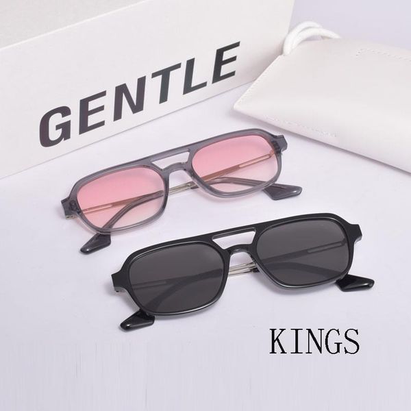 

sunglasses 2021 fashion korea brand design gentle kings pilot frames uv400 glasses men women with package, White;black