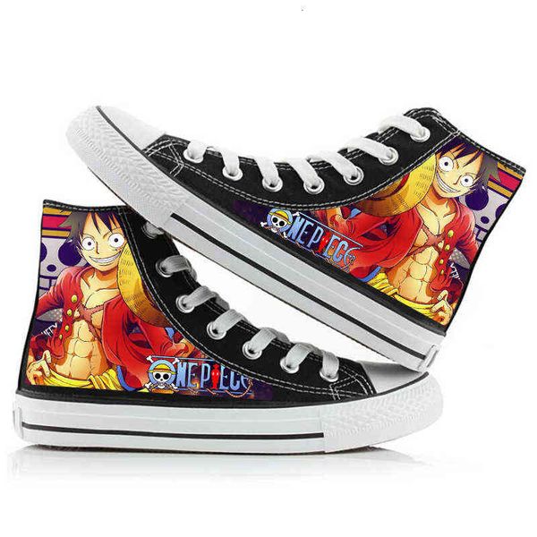 

pirate king high canvas shoes student men's and women's casual fashion, Black;white