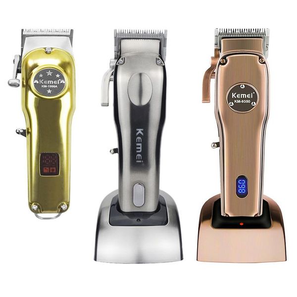 

hair clippers kemei lcd men's trimmer rechargeable electric clipper scissors carved trimming machine cordless power tool 36d