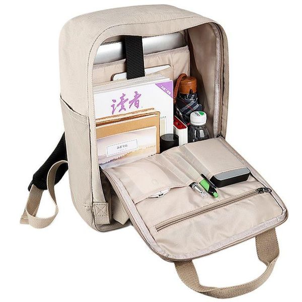 

large capacity, fashion, leisure, waterproof, student backpack, computer, compartment, lap multi-pocket
