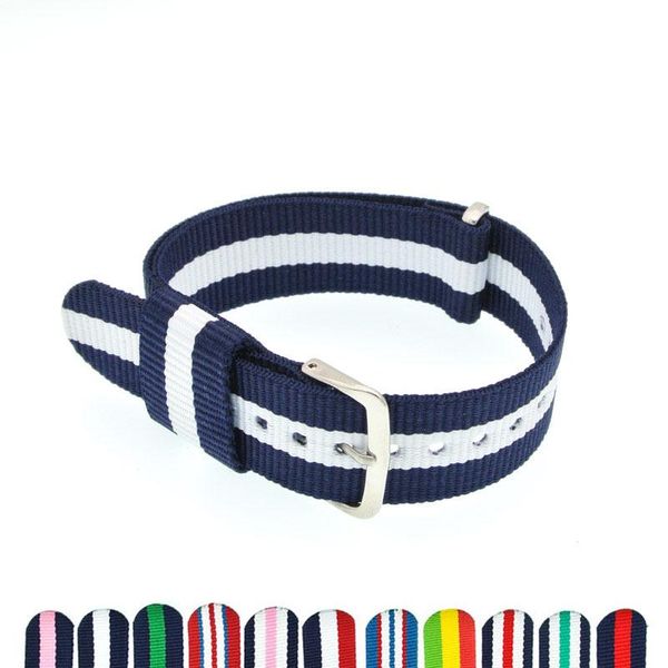 

watch bands 18mm/20mm/22mm/24mm strap nylon watchbands nato smartwatch bracelet woven band pulseiras correas reloj belt wb001, Black;brown