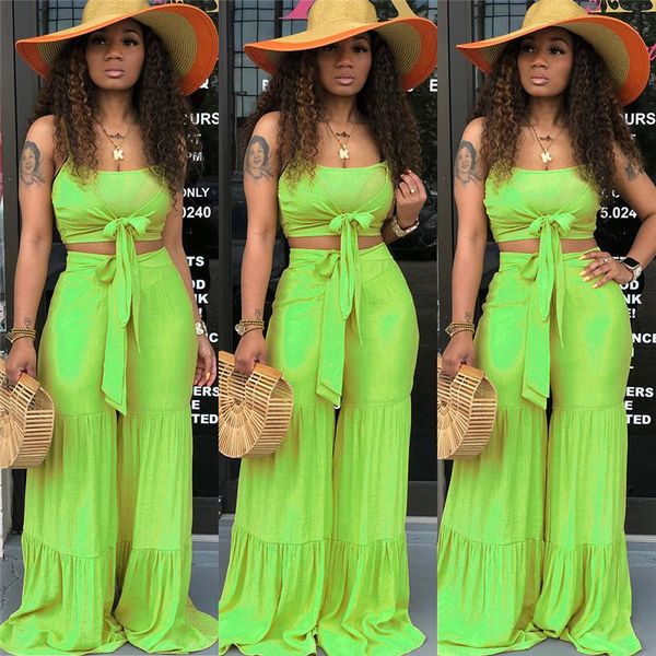 

women's jumpsuits & rompers streetwear wide leg jumpsuit for women 2021 arrival fashion two piece set elastic waist bandage plus size j, Black;white