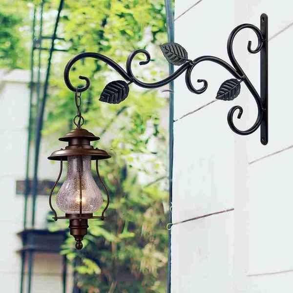 

hooks & rails 1pc hanging plants bracket european style wall planter flower pot decor iron lanterns hanger for home