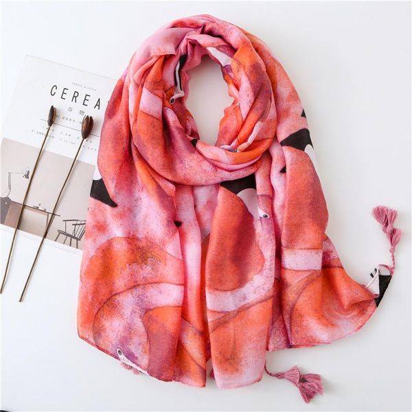 

scarves yishine 2021 fashion summer seaside shawls pink lovely animals prints scarf for women girl wraps beach shawl, Blue;gray