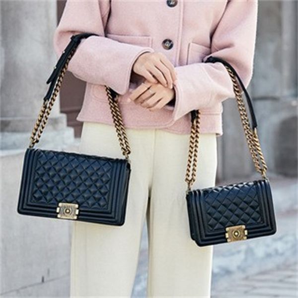 

women's bag 2021 new small fragrance spicy mom lingge chain bag ball pattern caviar single shoulder messenger bag