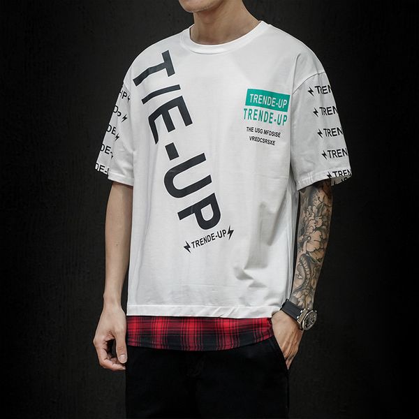 

new 2021 men's cotton fashion t-shirt funny mens summer tshirts male oversized shirts 5xl casual t shirt white tee for man streetwear j, White;black