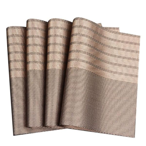 

table runner 4pieces mats set heat protection pvc mat waterproof placemats dining oilproof placemat