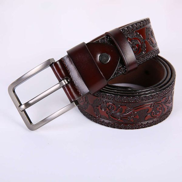 

waistbands fashion belt men's leather pattern versatile japanese shape, Black;brown