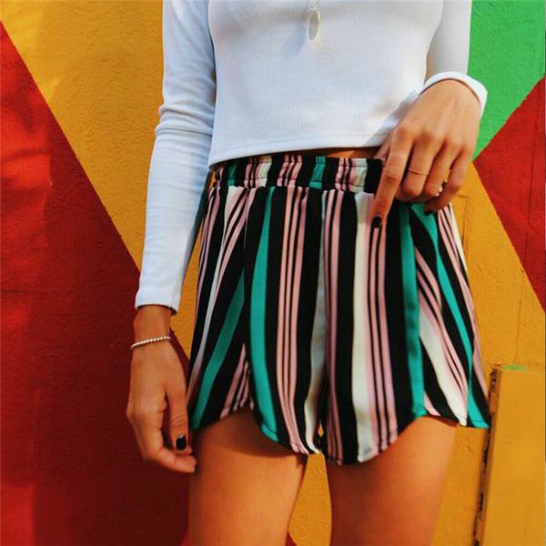 

women vertical shortcut ladies new summer high taille shorts casual beach mini broek selling, White;black