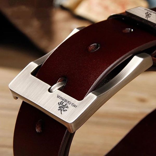 

belts men's cow leather luxury strap male for fashion classice vintage pin buckle men belt large size 2021, Black;brown