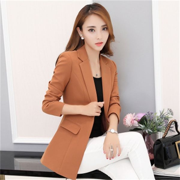

2021 spring new jacket women slim long sleeve ladies small suit ol women's clothing h4vs, White;black
