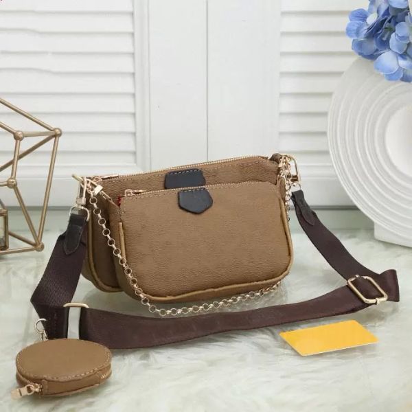 

satchel handbag ladies wallet shoulder bags purse phone flap three-piece triple different strap colors combination crossbody interior multi