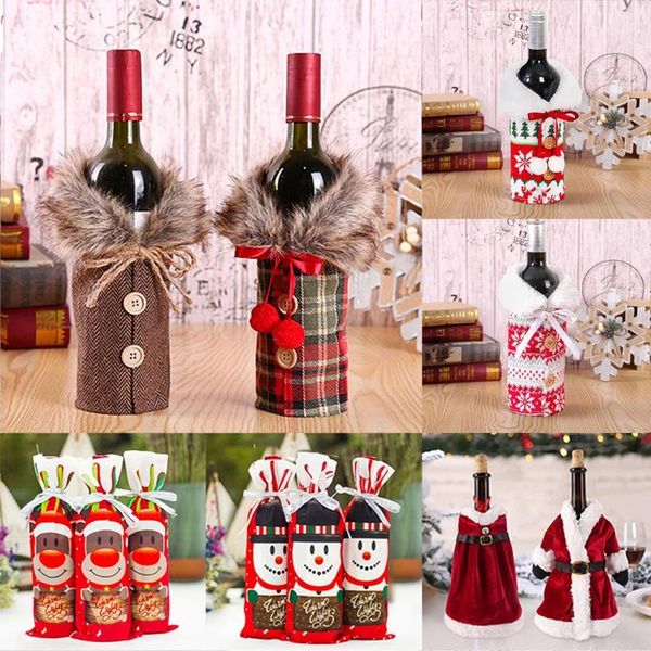 

christmas decorations table decoration gift wine bottle set merry home 2022 ornament