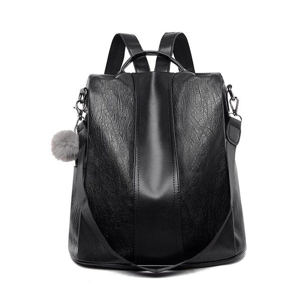 

outdoor bags pu leather backpacks female shoulder teenager girls luxury famous design women fashion large capacity school bag
