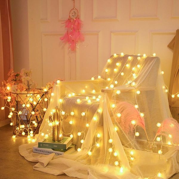 

christmas decorations 2.2m led curtain garland usb string lights fairy festoon with remote wedding holiday year decoration 2022 for home