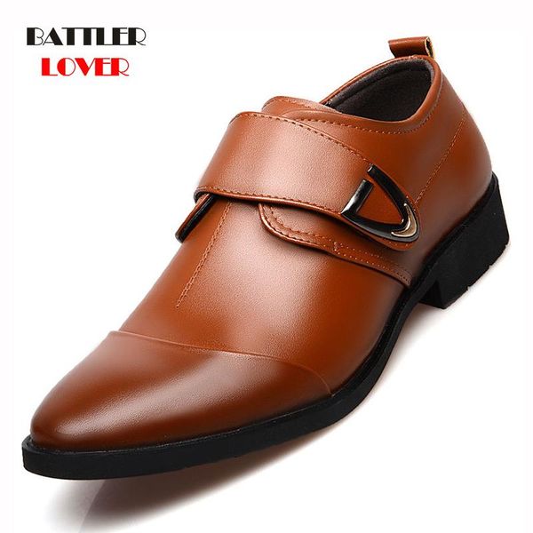 

dress shoes 2021 loafers men wedding oxfords formal mens schuhe herren sapato masculino social monk strap loafer, Black