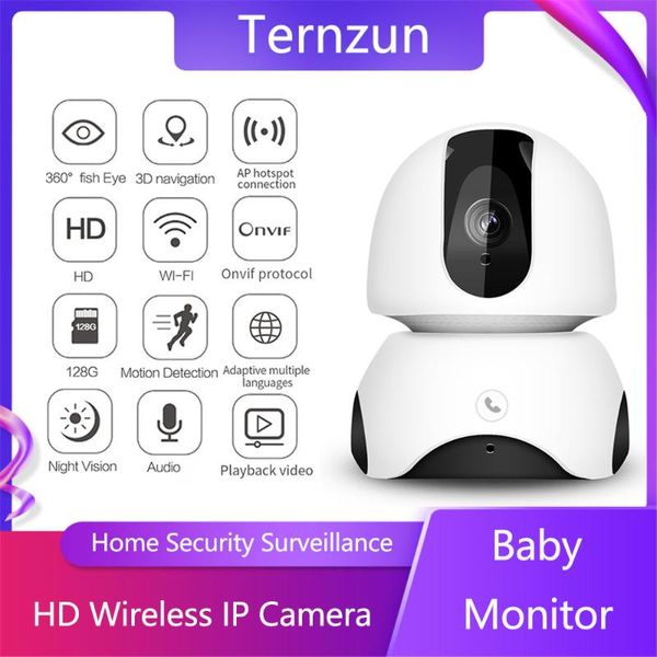 

360 panoramic wireless ip camera ir night vision one touch call two way intercom baby monitor home video surveillance camera