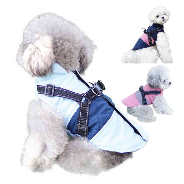 

dog apparel warm winter fashion cotton coat waterproof vest for small medium large pet skiing outfits with durable chest strap harness vd3w