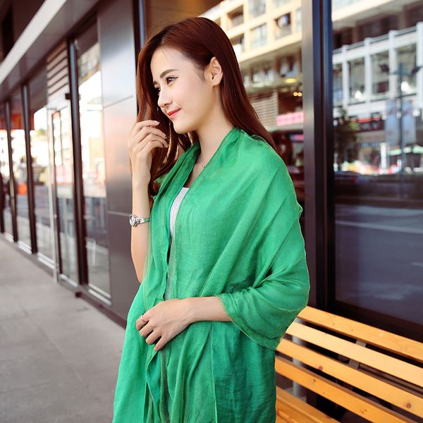 

korean new organza scarf fashion scarves solid color thermal shawl women's neck taobao, Blue;gray