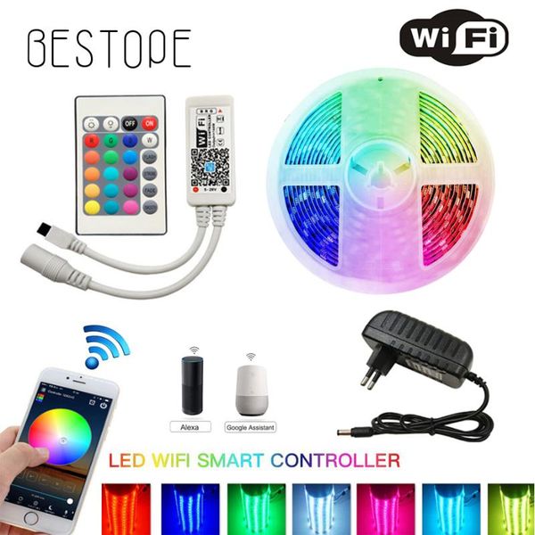 

ir wifi led strip waterproof 5m 15m 20m rgb led strip light rgb flexible lighting ribbon tape controller adapter