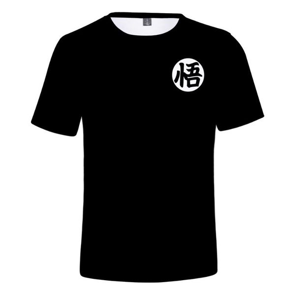 

men's t-shirts men boy children cartoon goku t-shirt anime short sleeve creative boys clothes oversized, White;black