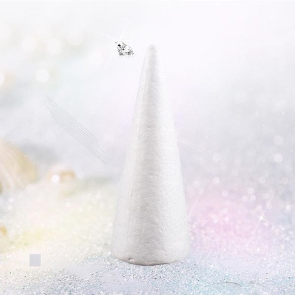 

party decoration 30cm white solid foam diy cone children handmade craft accessories for home christmas