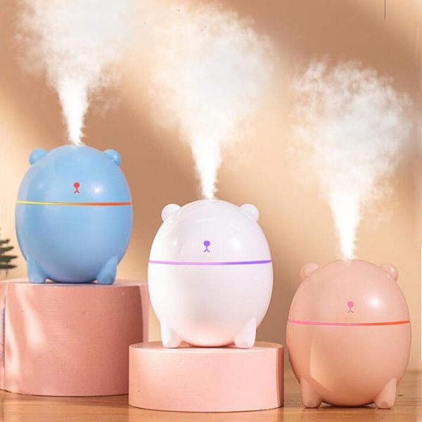 

humidifiers 220ml air humidifier cute pet mini household small aromatherapy car creativity bear usb led night lamp