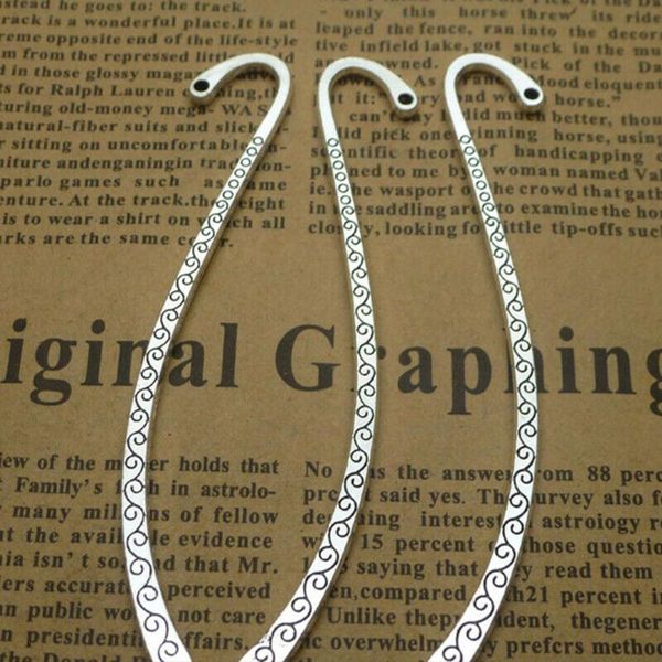

bookmark 20pcs hook gift students tibetan silver label decorations office diy vintage metal paper clips stationery school