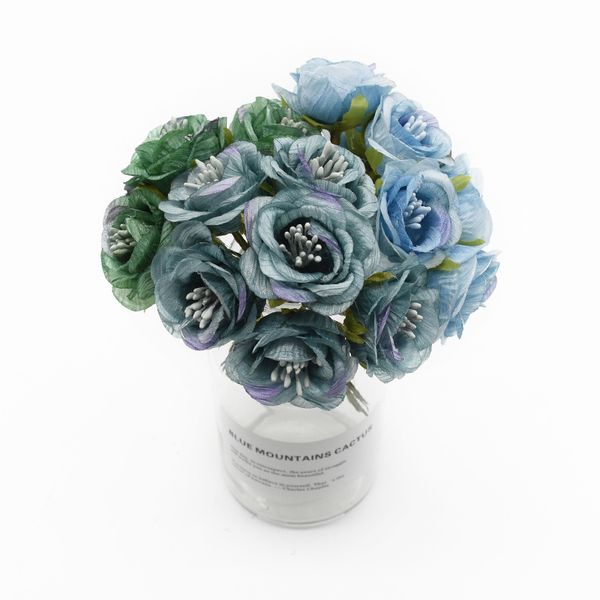 

miniramo rosas artificiales del accesorios decoración para el hogar, flores de navidad, pared, bricolaje, niña