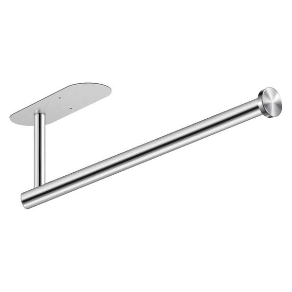 

toilet paper holders no drilling easy install cabinet kitchen accessories stainless steel with adhesive heavy duty cling film home roll hold