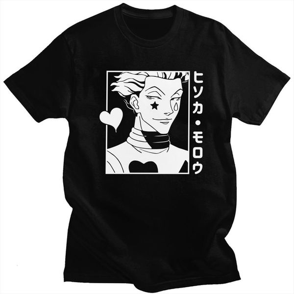 

novelty hunter x short sleeve men 100% cotton tee casual japanese anime manga hisoka morow clothing, White;black