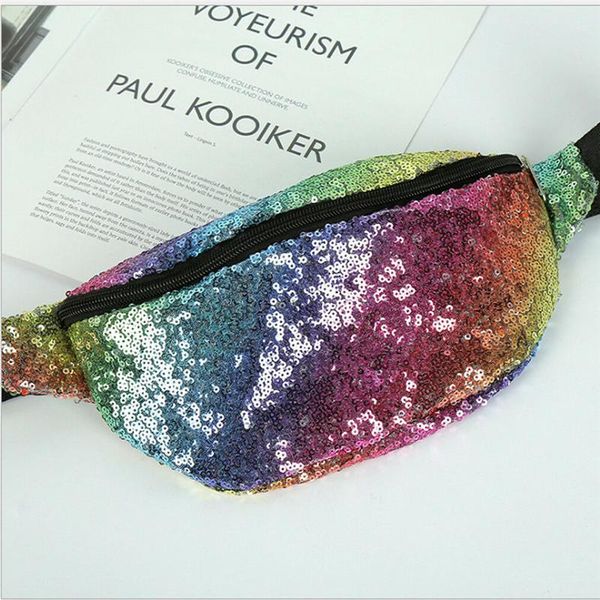 

waist bags fashion women bag fanny pack sequin belt purse small phone pouch