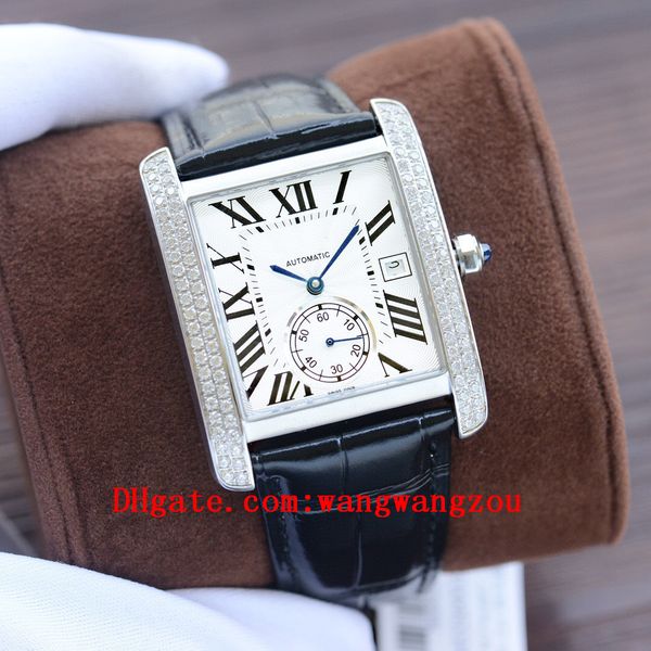 

2020 classic tank men watches joker leather wristwatches square mens watch 34x44mm d31315